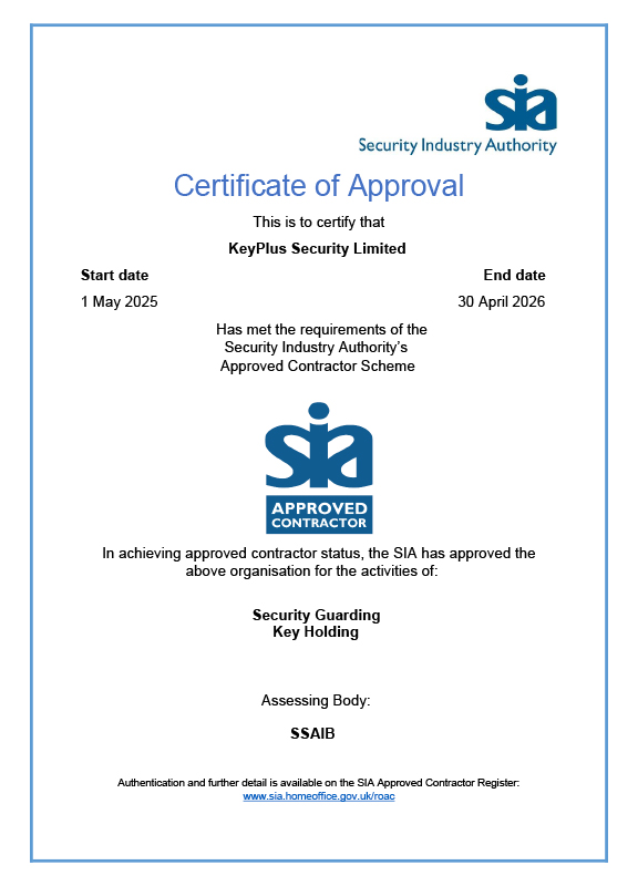 SIA Certificate Thumbnail