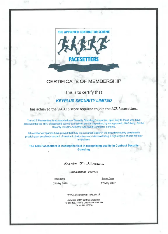 Pacesetters Certificate Thumbnail 2026 - 2027